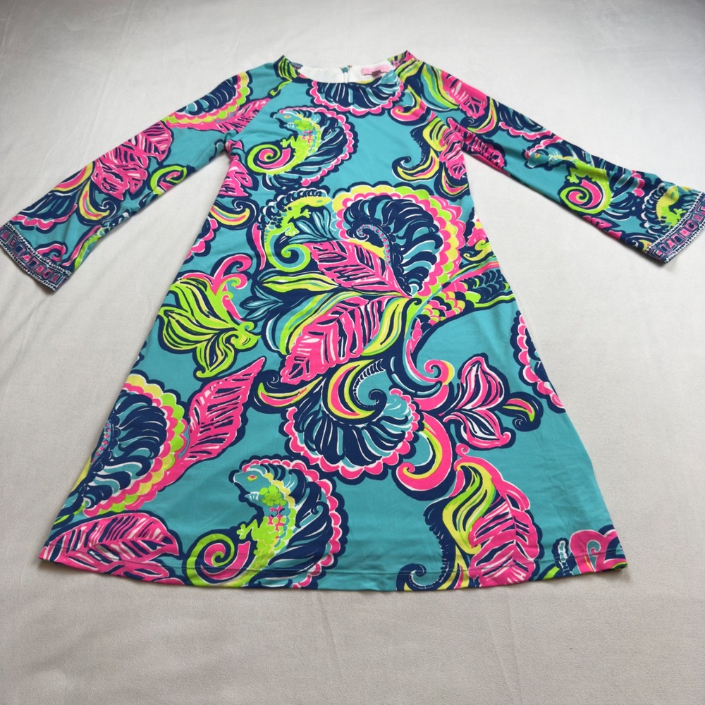 Lilly Pulitzer Bellavista Swing Dress XS Private Island Print, EUC - Picture 7 of 9